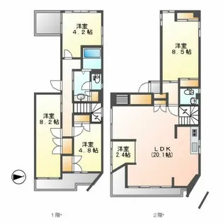 コーポジョイフル【7階】の間取り