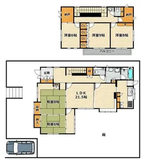 兵庫県神戸市北区北五葉1丁目【一戸建】の間取り