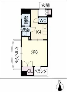 クレストMK荒畑【8階】の間取り
