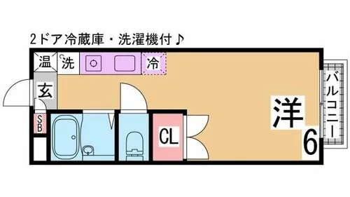 兵庫県神戸市須磨区多井畑東町【アパート】の間取り