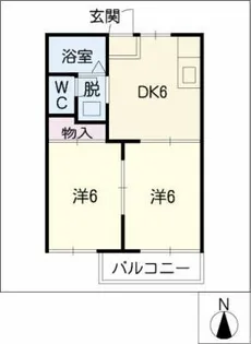 タウニー西入【1階】の間取り