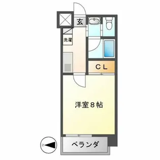 プライマル名古屋吹上【602号室】の間取り