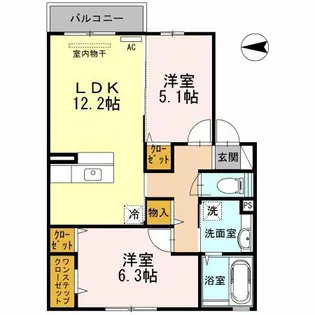 レジオンドヌール【2階】の間取り