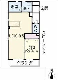 アルファパル豊【2階】の間取り