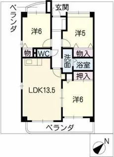 エミナンス社台【3階】の間取り