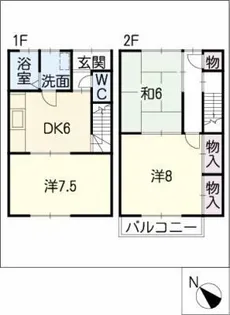 メゾン藤治山【2階】の間取り