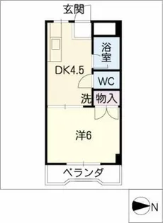 ニューシャポー金山【4階】の間取り