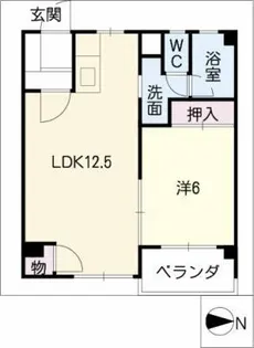 コーポ緑風【1階】の間取り