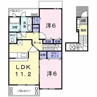ピアッツァフィオーレ【2階】の間取り