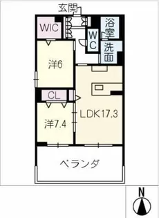 プレミアスゲート【1階】の間取り