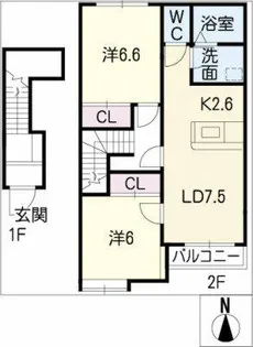 フェリーチェ S【2階】の間取り