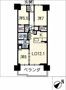 アネシアフロル東浦 1304【13階】の間取り