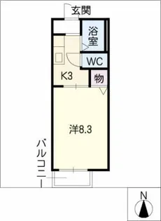 CASA中村【2階】の間取り