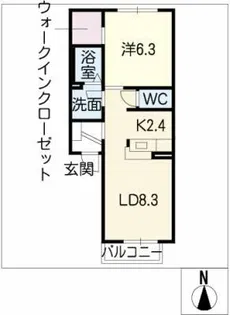 ルシール岡A【2階】の間取り