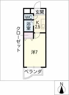 植田山DS・1マンション【2階】の間取り