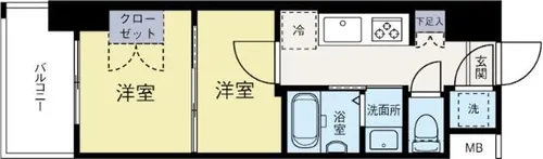 CLUBORIENTNo.103【2階】の間取り