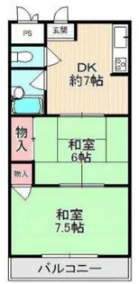 メゾン大和枚岡【1階】の間取り
