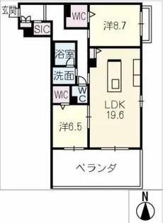 プレミアスゲート【2階】の間取り
