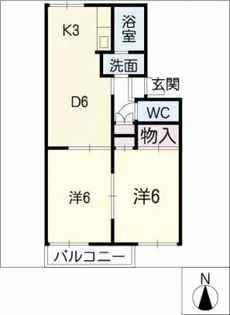 ホワイエはせがわ【2階】の間取り