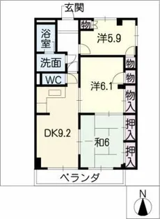 ルミエール丘上【2階】の間取り
