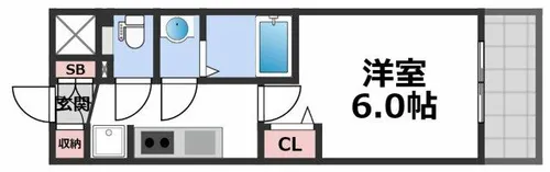 プレサンス野江内代ペルティエ【9階】の間取り