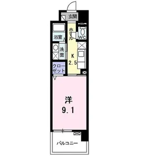 belle・franc 祥鳥橋【6階】の間取り