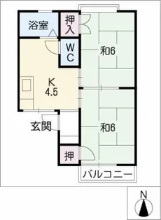 ハイネス・エル【1階】の間取り