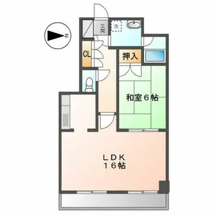 マイルストーン泉(MILE STONE IZUMI【5B号室】の間取り