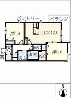 青柳離宮【3階】の間取り