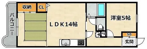 グレイスハイツ大谷【302号室】の間取り