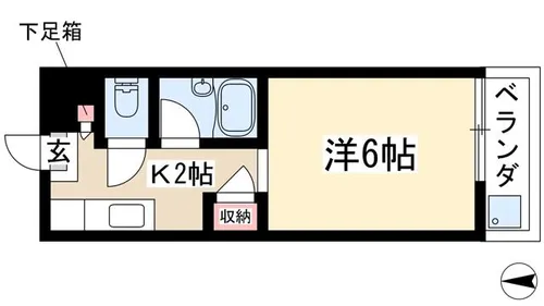 ラフォーレ駒方 B棟【205号室】の間取り