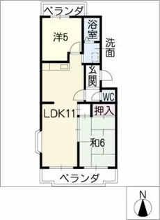 ニューライフ東苑【3階】の間取り