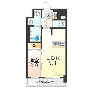 プレサンスTHE KYOTO 澄華【2階】の間取り