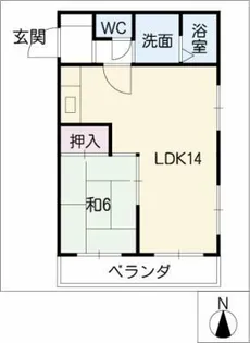 ハイネス井上【1階】の間取り