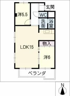 グランドール矢田【3階】の間取り
