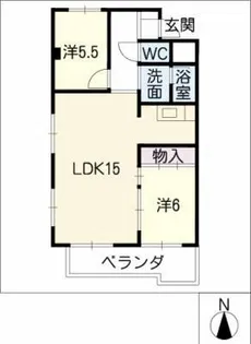 グランドール矢田【3階】の間取り