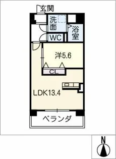 スカーバティ葵【1階】の間取り