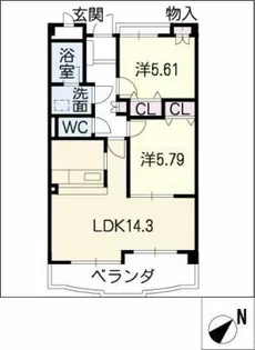 カスティージョイトキ滝ノ水【3階】の間取り