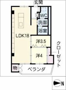 エスポア覚王山503号室【5階】の間取り