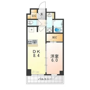 1LDKの間取り画像