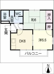 エストA,B【1階】の間取り