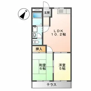 エルモリカワ【1階】の間取り