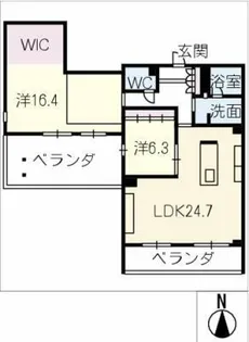 プレミアスゲート【2階】の間取り