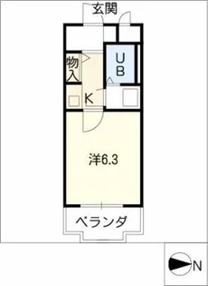 ジュネス原【3階】の間取り