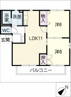 アムール堀ノ内【2階】の間取り
