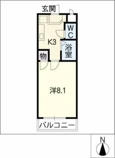 サニーメゾン石園【2階】の間取り