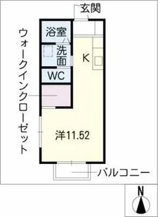 サンライズ B【1階】の間取り