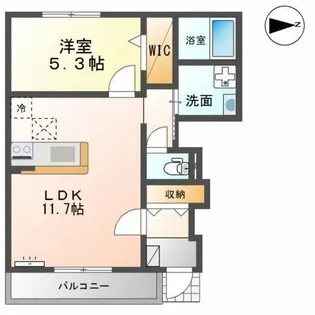 ドエル・アイリス【1階】の間取り