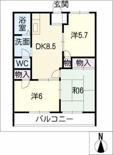 メゾン赤土【2階】の間取り