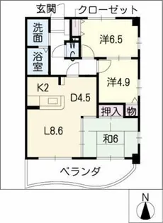 メゾン第六初島【3階】の間取り